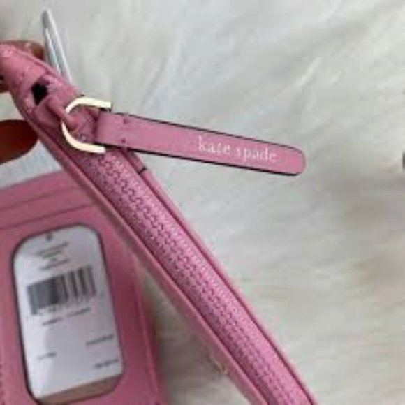 Kate Spade ID Lanyard Coin Card Case Holder Pink - Picture 4 of 5